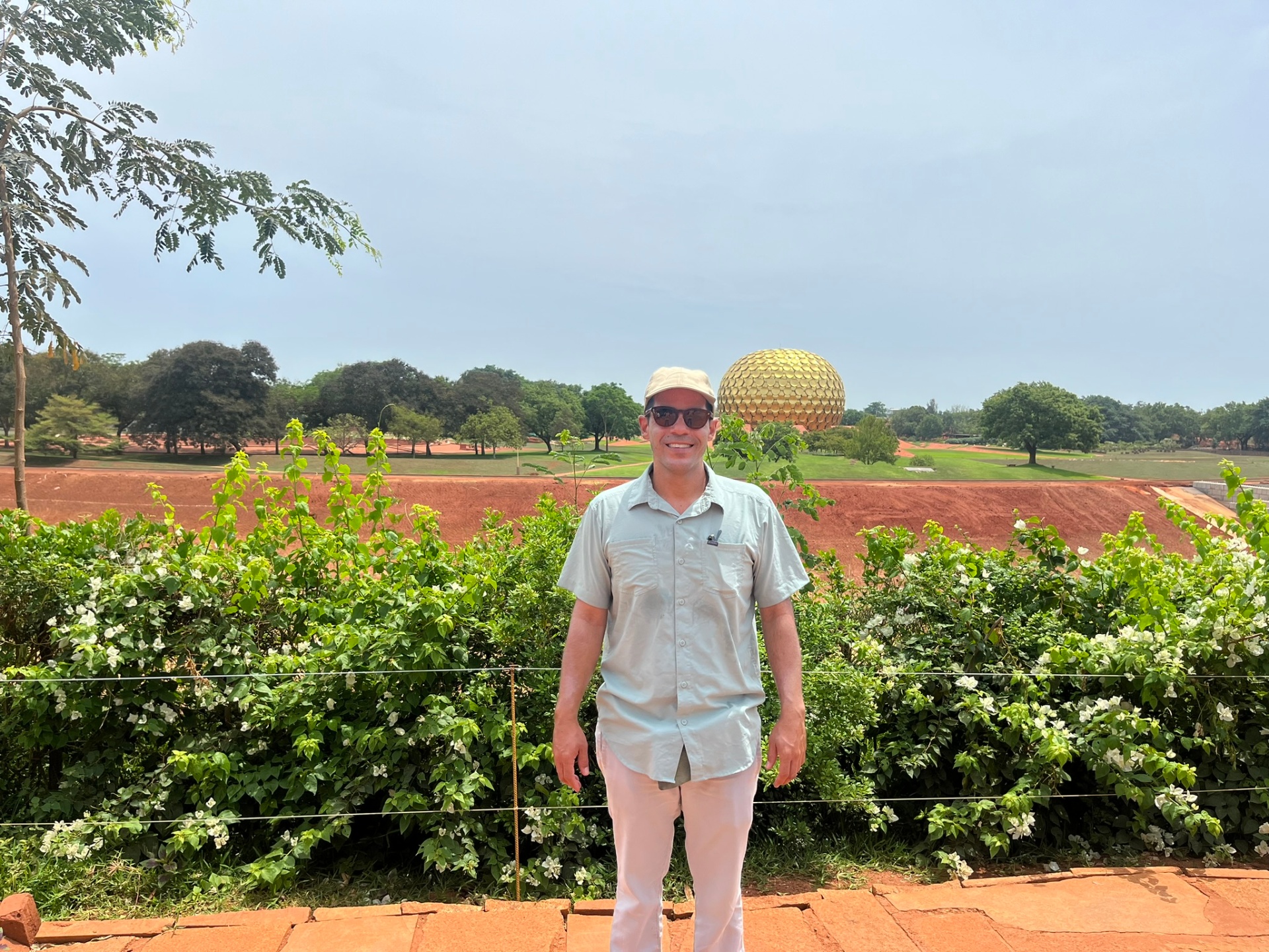 Daniel visiting Auroville spiritual community in India